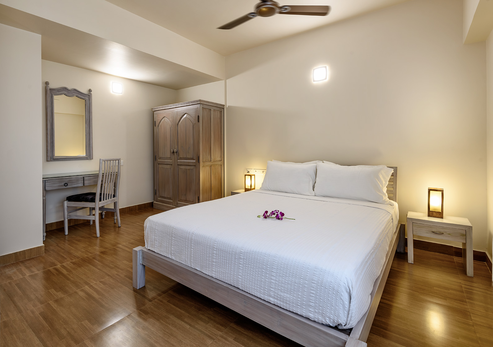white vintage interior of luxury hotel Karma Royal Benaulim Rooms and Accommodation