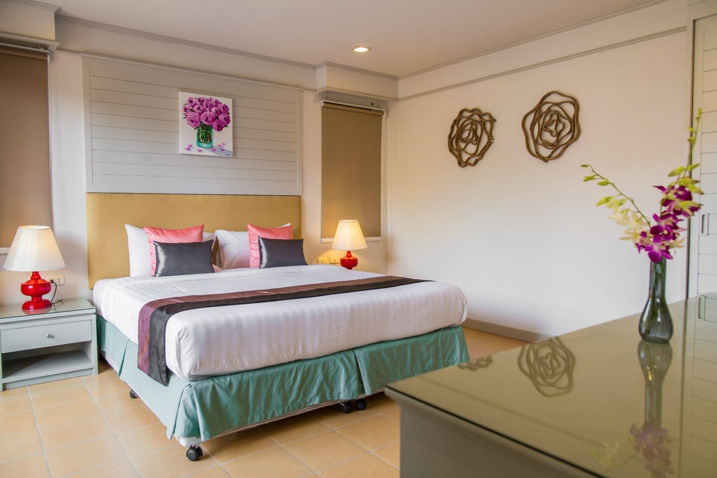 elegant bedroom of luxury hotel Karma Royal Phuket Accommodation