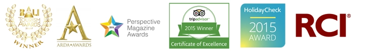 Karma Group awards: Bali Tourism Awards, ARDA Awards, Perspective Magazine Awards, TripAdvisor Certificate of Excellence, HolidayCheck Award and RCI 